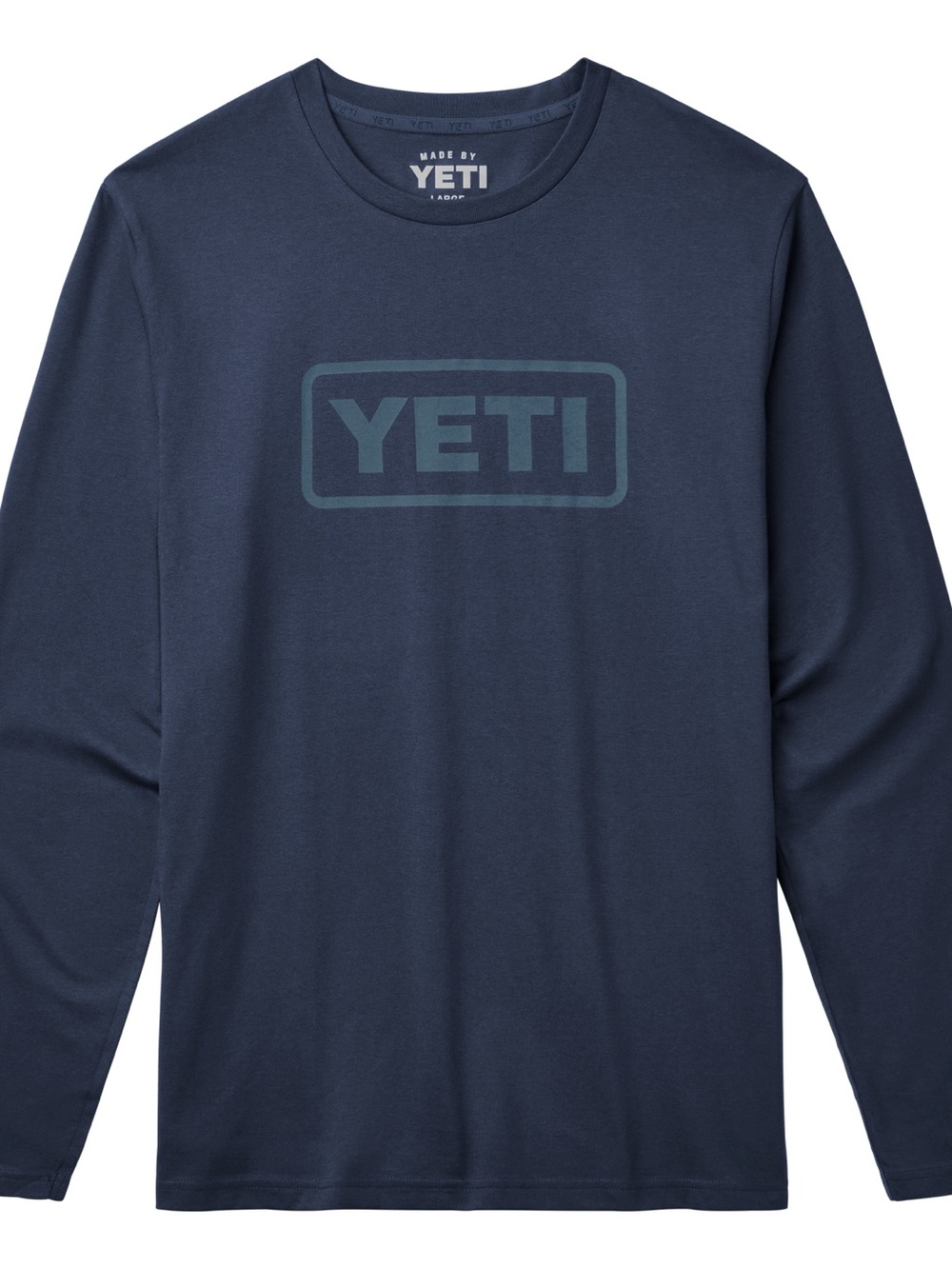 YETI LOGO BADGE LONG SLEEVE SHIRT NAVY